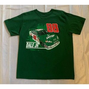 Nascar Dale Jr 88 Winners Circle Men's L Sprint Cup Series Schedule Green Shirt